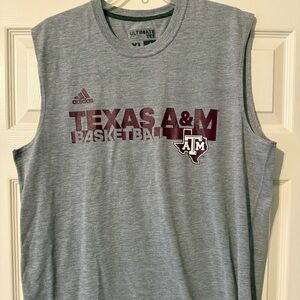 Adidas Ultimate Texas A&M Basketball Tank in Heather Gray